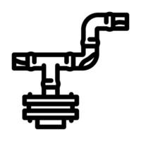 rusted copper pipes leaking heavy metals water supply line icon illustration vector