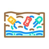 toxic metals e waste affecting urban environments color icon illustration vector