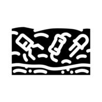 toxic metals e waste affecting urban environments glyph icon illustration vector