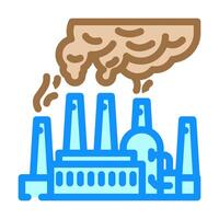 industrial smokestacks releasing particulate matter containing toxic metals color icon illustration vector