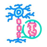 multiple sclerosis disease color icon illustration vector