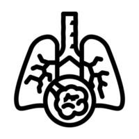 idiopathic pulmonary fibrosis line icon illustration vector