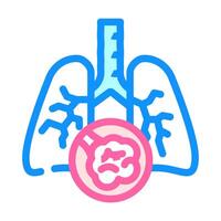 idiopathic pulmonary fibrosis color icon illustration vector