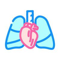 primary pulmonary hypertension color icon illustration vector