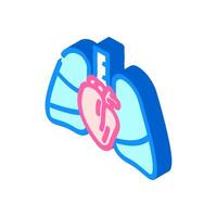primary pulmonary hypertension isometric icon illustration vector