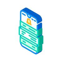 smart notifications isometric icon illustration vector