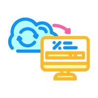 over air updates color icon illustration vector