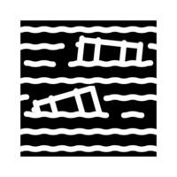 barrels floating water glyph icon illustration vector