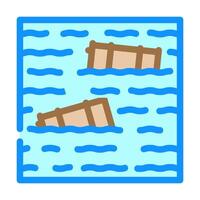 barrels floating water color icon illustration vector