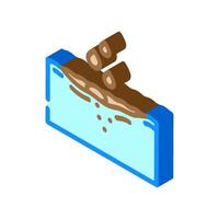 droplets water isometric icon illustration vector