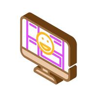 user friendly isometric icon illustration vector