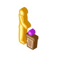 easy disposal isometric icon illustration vector