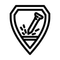 scratch resistant line icon illustration vector
