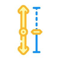 adjustable height color icon illustration vector