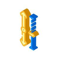 adjustable height isometric icon illustration vector