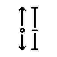 adjustable height glyph icon illustration vector