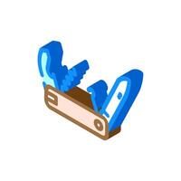 multi functional isometric icon illustration vector