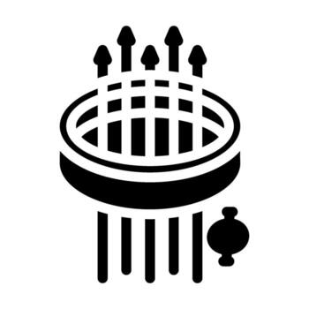 superconductor lazo cuántico computadora glifo icono ilustración vector