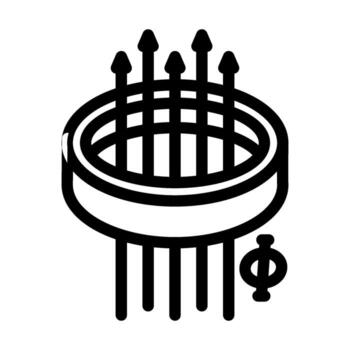 superconductor lazo cuántico computadora línea icono ilustración vector