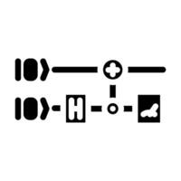 gates diagram quantum computer glyph icon illustration vector