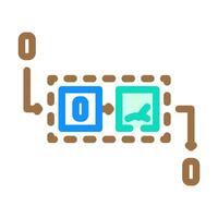 qubit measurement quantum computer color icon illustration vector