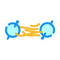 teleportation quantum computer color icon illustration vector