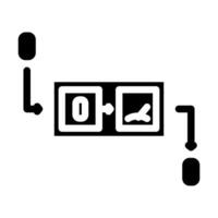 qubit measurement quantum computer glyph icon illustration vector