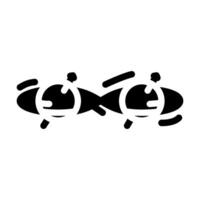 entanglement between two particles glyph icon illustration vector