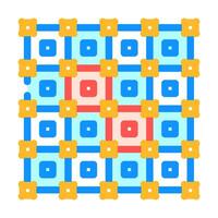error correction quantum computer color icon illustration vector