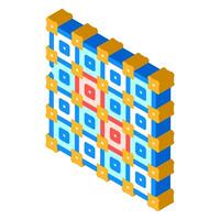 error correction quantum computer isometric icon illustration vector