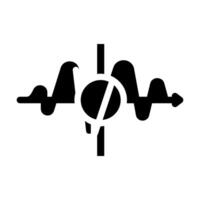 tunneling quantum computer glyph icon illustration vector