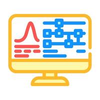 algorithm screen quantum computer color icon illustration vector