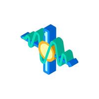 tunneling quantum computer isometric icon illustration vector