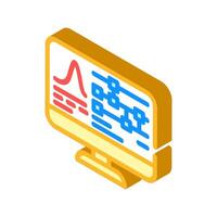 algorithm screen quantum computer isometric icon illustration vector