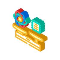 supremacy quantum computer isometric icon illustration vector