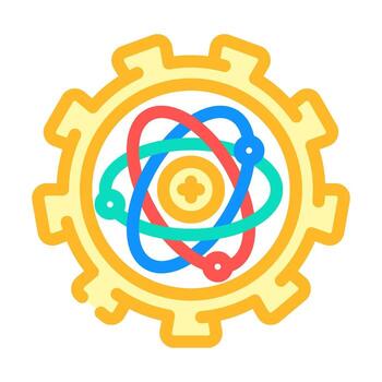 hardware escalabilidad cuántico computadora color icono ilustración vector