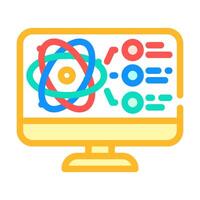 simulator quantum computer color icon illustration vector