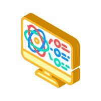 simulator quantum computer isometric icon illustration vector