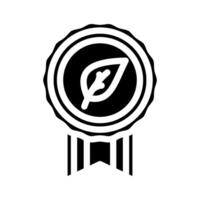 eco certified glyph icon symbol vector