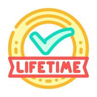 lifetime warranty color icon illustration vector
