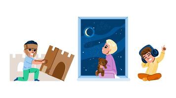 wonder kid boy dreamer vector
