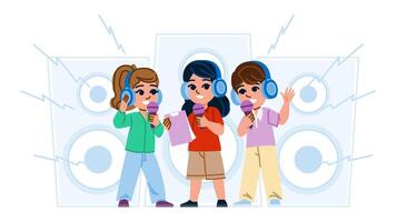 voice singing hobby kid vector