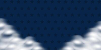 Patriotic American Background with Stars and Cloud Design vector