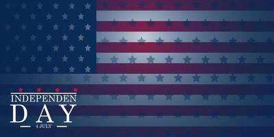 4th of July Independence Day Background with American Flag Design illustration vector