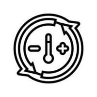 adjustable temperature line icon illustration vector