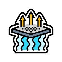 breathable material color icon illustration vector