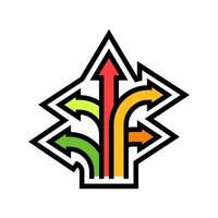 flexible positioning color icon illustration vector