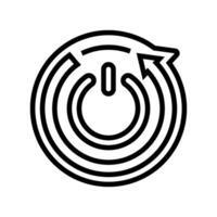 auto shut off feature line icon illustration vector