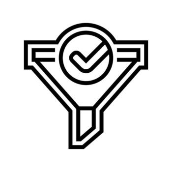 construido filtrar línea icono objeto vector