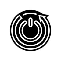 auto shut off feature glyph icon illustration vector